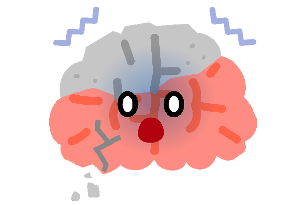 不調な脳のイメージ図